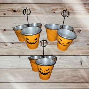 Halloween Pumpkin Party Buckets - Orange and Black